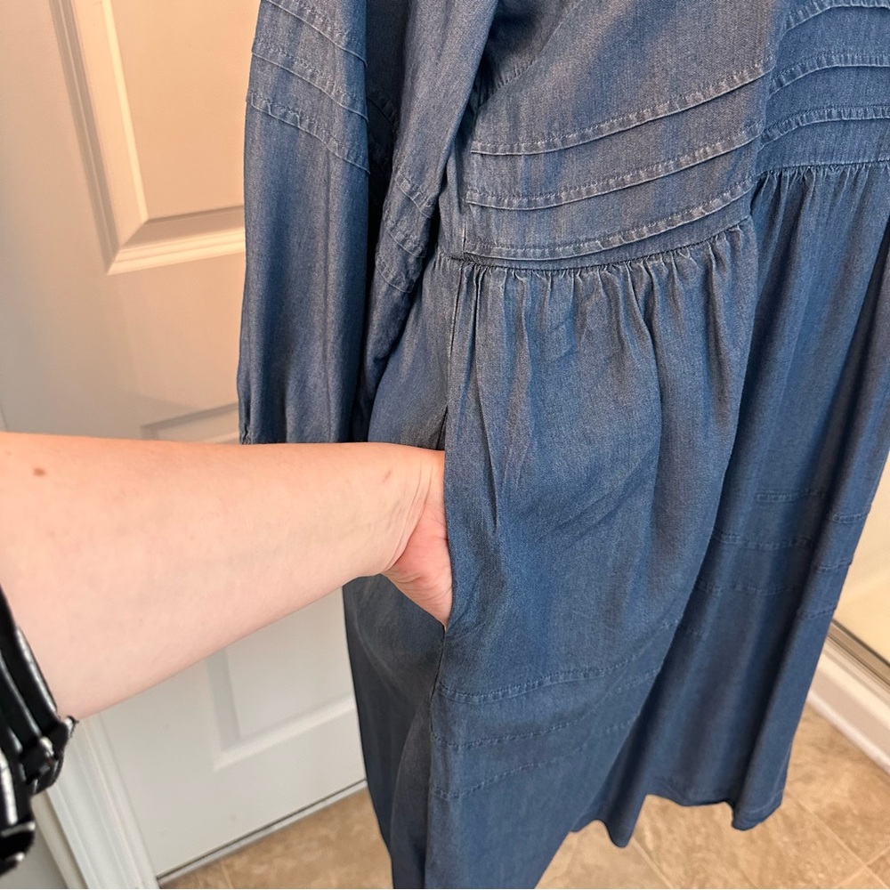 Cato. Chambray dress. Size 14/16. Denim dress. Long sleeve dress. Casual dress. - Picture 6 of 8